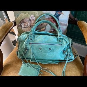 2004 Balenciaga Twiggy seafoam chèvre bag in excellent condition